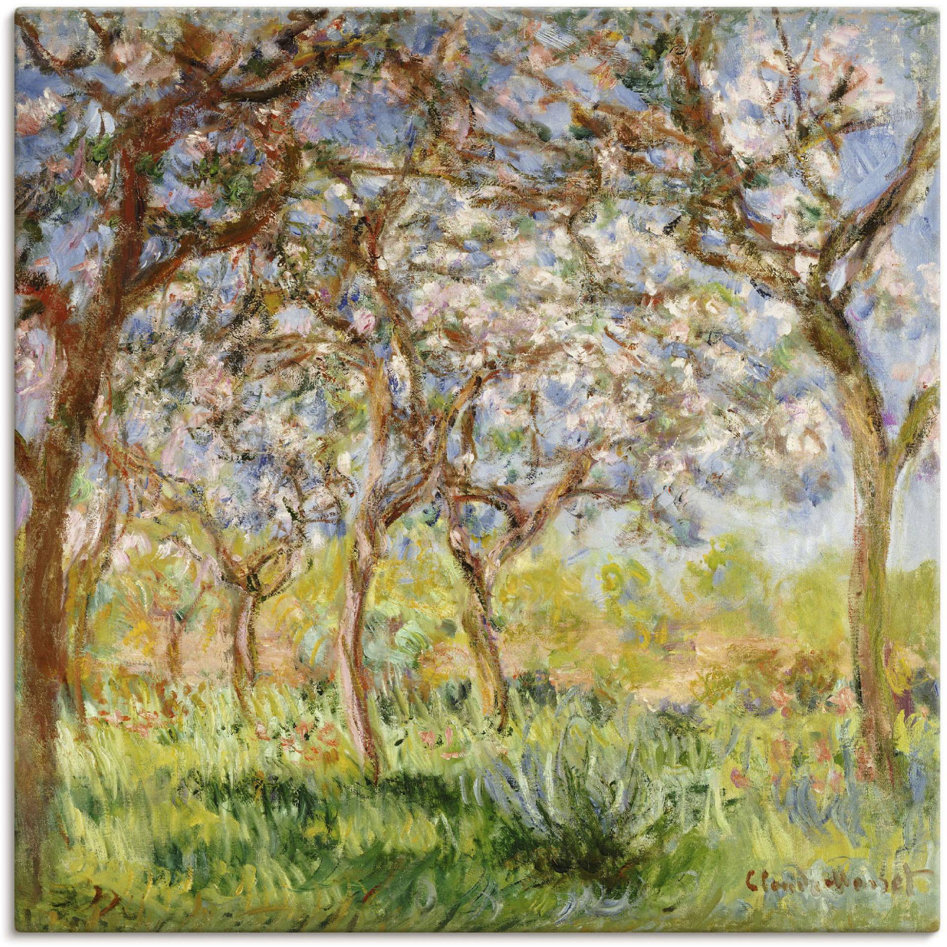 Artland Wandbild »Frühling in Giverny.«, Wiesen & Bäume, (1 St.), als Leinwandbild, Poster in verschied. Grössen von Artland