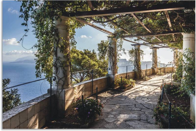 Artland Wandbild »Garten der Villa San Michele auf Capri«, Gebäude, (1 St.), als Alubild, Outdoorbild, Leinwandbild, Poster, Wandaufkleber von Artland