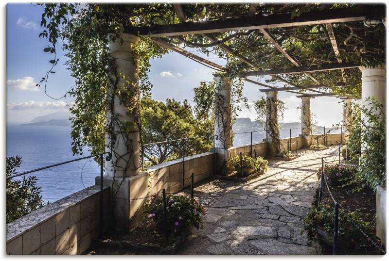 Artland Wandbild »Garten der Villa San Michele auf Capri«, Gebäude, (1 St.), als Alubild, Outdoorbild, Leinwandbild, Poster, Wandaufkleber von Artland