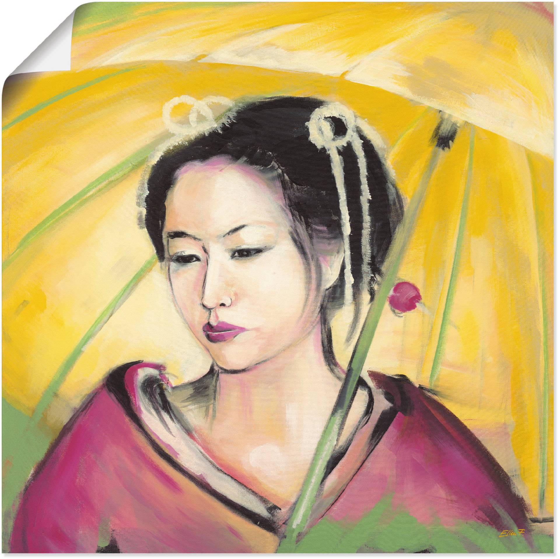 Artland Wandbild »Geisha«, Frau, (1 St.), als Leinwandbild, Wandaufkleber in verschied. Grössen von Artland