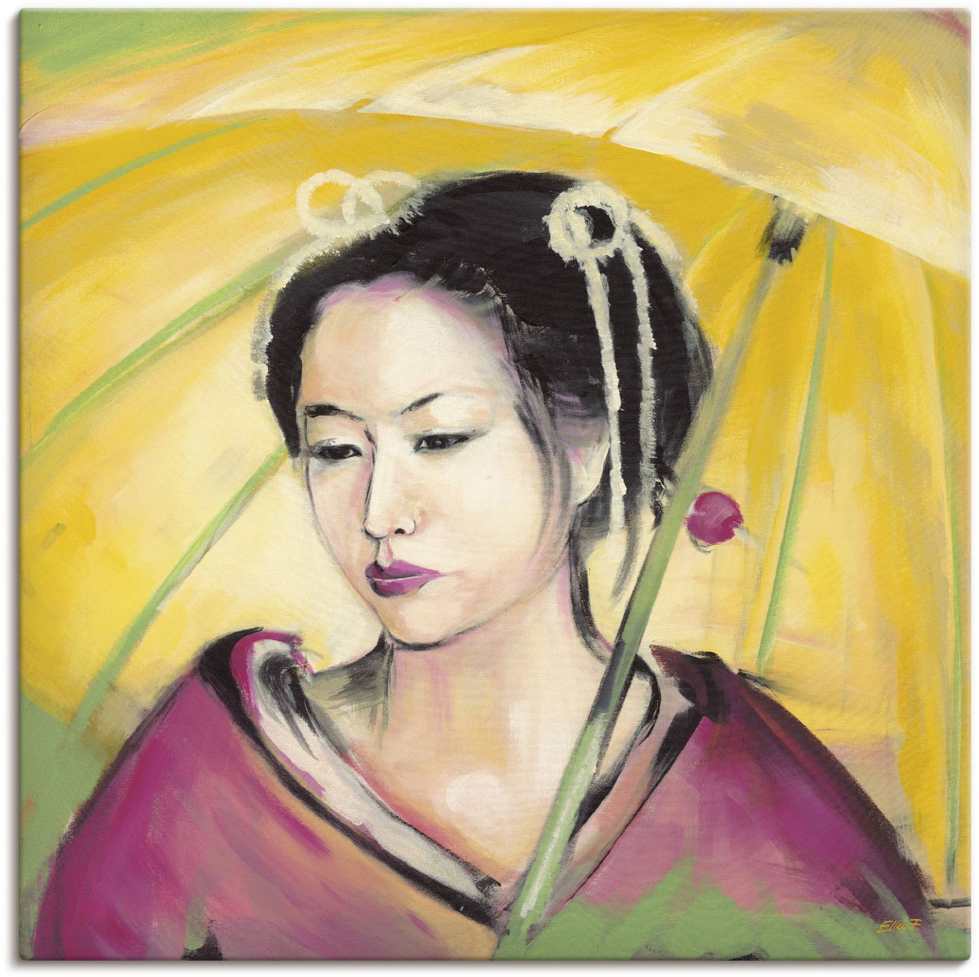 Artland Wandbild »Geisha«, Frau, (1 St.), als Leinwandbild, Wandaufkleber in verschied. Grössen von Artland