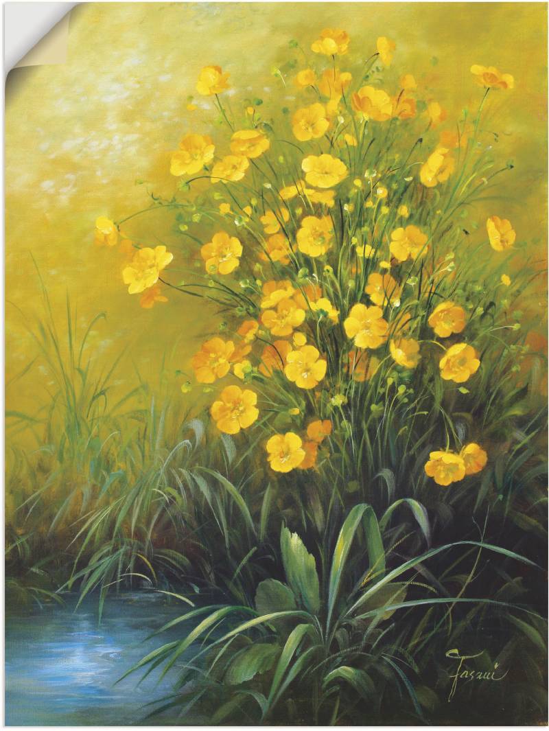 Artland Wandbild »Gelbe Blumen«, Blumenbilder, (1 St.), als Alubild, Leinwandbild, Wandaufkleber oder Poster in versch. Grössen von Artland