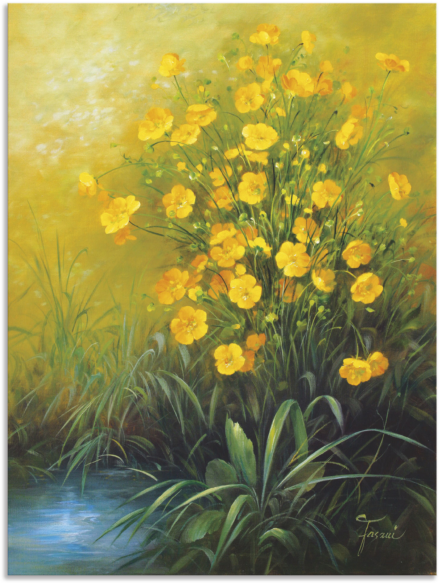 Artland Wandbild »Gelbe Blumen«, Blumenbilder, (1 St.), als Alubild, Leinwandbild, Wandaufkleber oder Poster in versch. Grössen von Artland