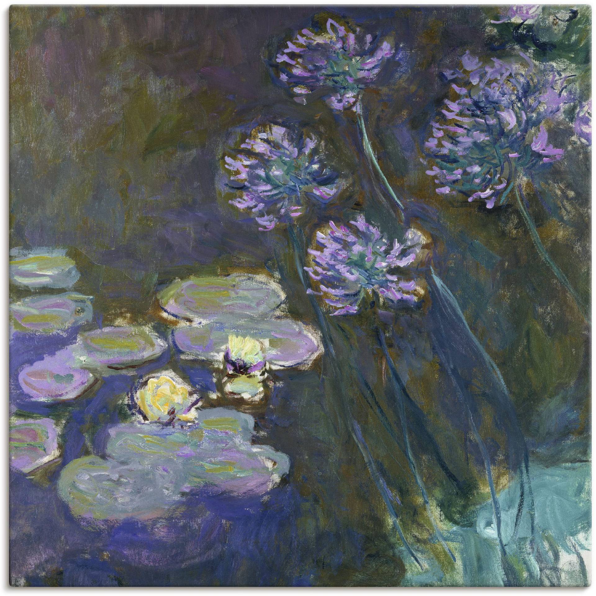 Artland Leinwandbild »Gelbe Seerosen und Agapanthes. 1914-17.«, Blumen, (1 St.), auf Keilrahmen gespannt Artland Leinwandbild »Gelbe Seerosen und Agapanthes. 1914-17.«, Blumen, (1 St.), auf Keilrahmen gespannt von Artland