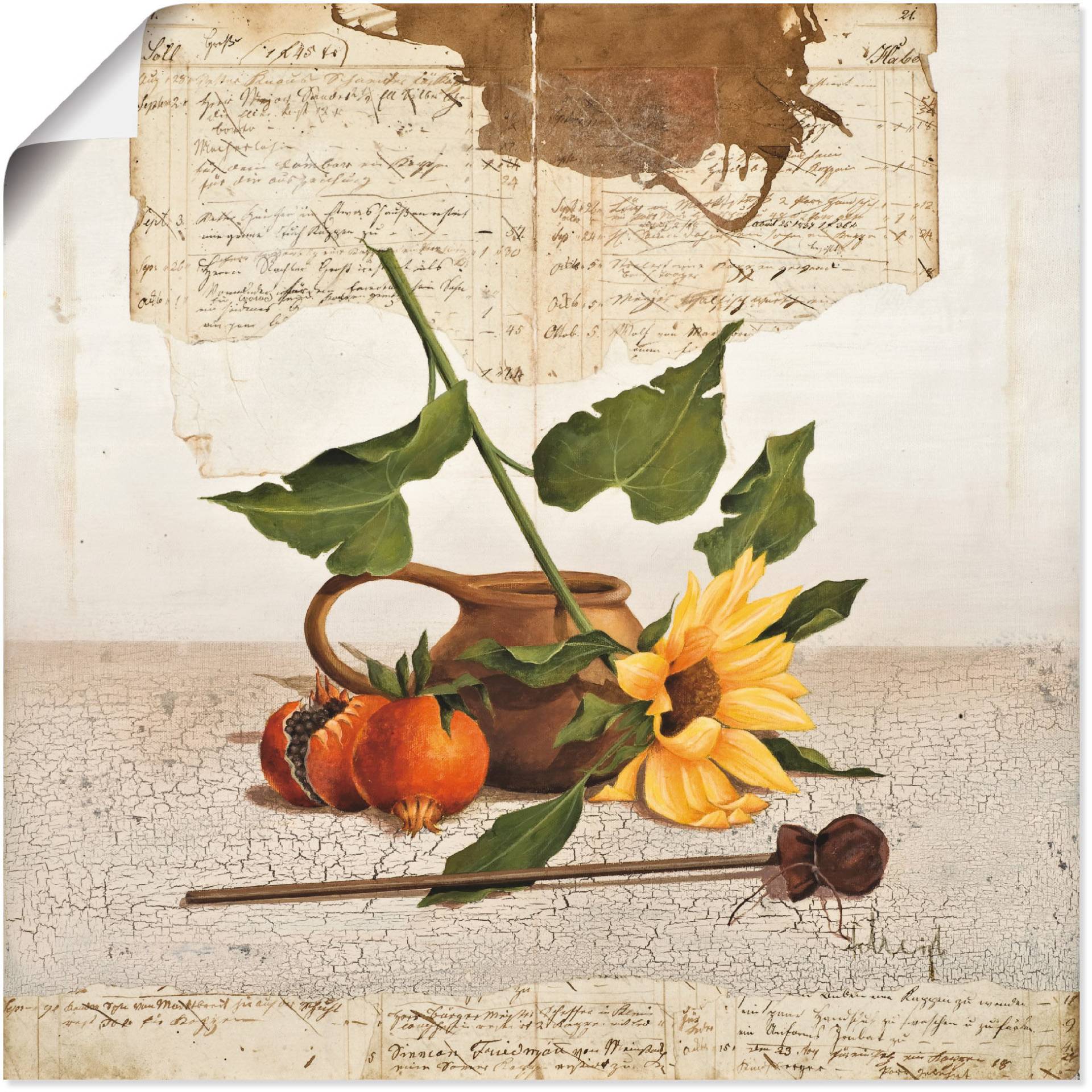 Artland Poster »Stillleben mit Sonnenblumen«, Arrangements, (1 St.), als Leinwandbild, Wandaufkleber oder Poster in versch. Grössen Artland Poster »Stillleben mit Sonnenblumen«, Arrangements, (1 St.), als Leinwandbild, Wandaufkleber oder Poster in versch. Grössen von Artland