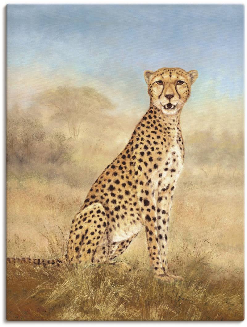 Artland Wandbild »Gepard Savanne«, Wildtiere, (1 St.), als Alubild, Outdoorbild, Leinwandbild in verschied. Grössen von Artland