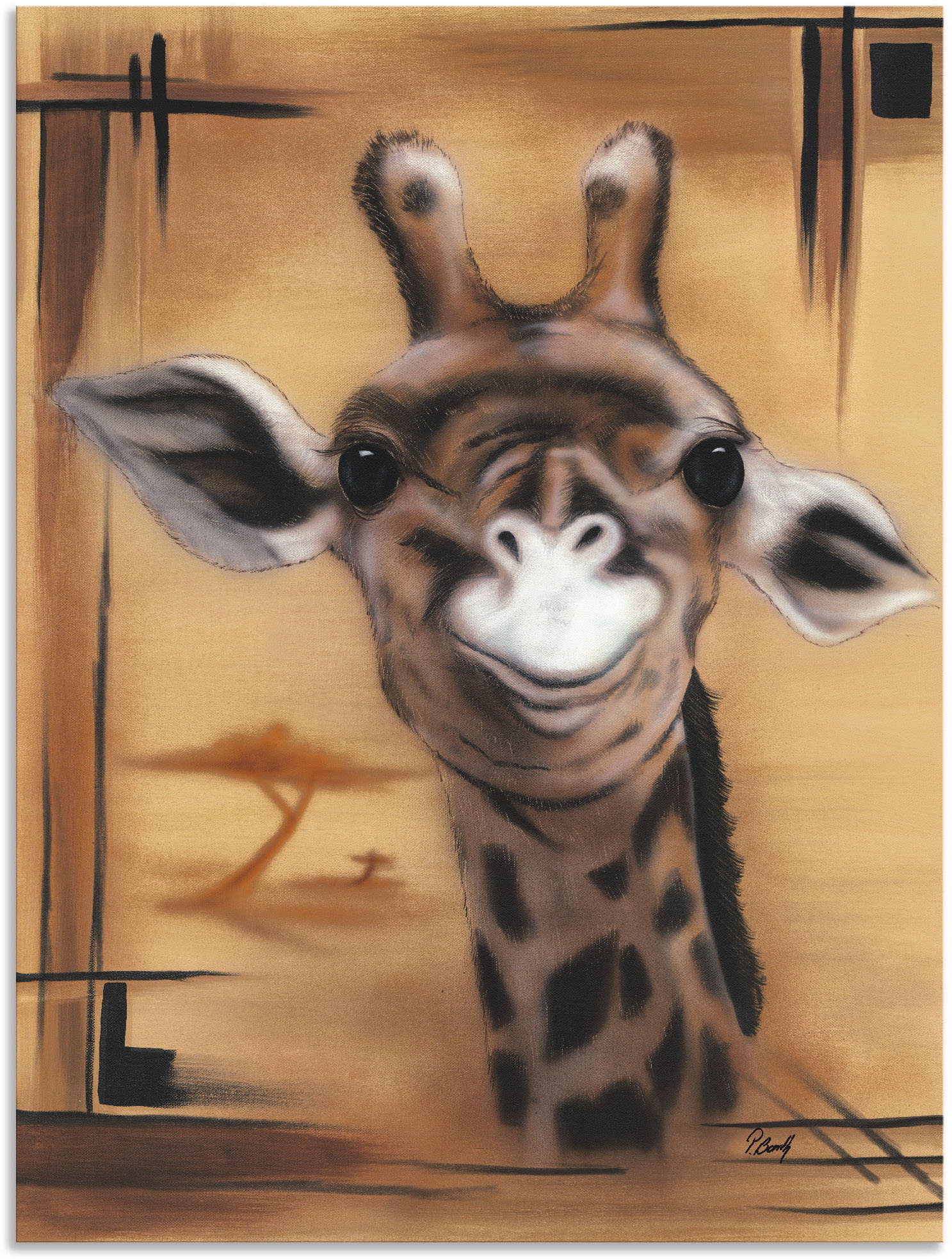 Artland Wandbild »Giraffe«, Giraffen Bilder, (1 St.), als Alubild, Outdoorbild, Leinwandbild in verschied. Grössen von Artland