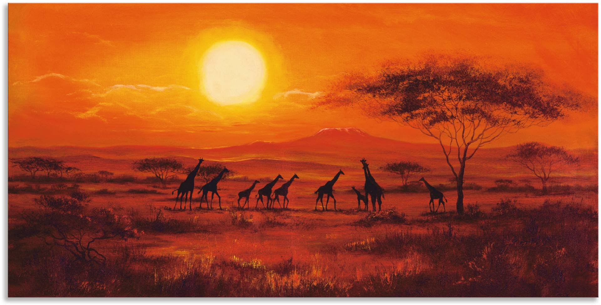 Artland Wandbild »Giraffenherde«, Afrika, (1 St.), als Poster, Wandaufkleber in verschied. Grössen von Artland