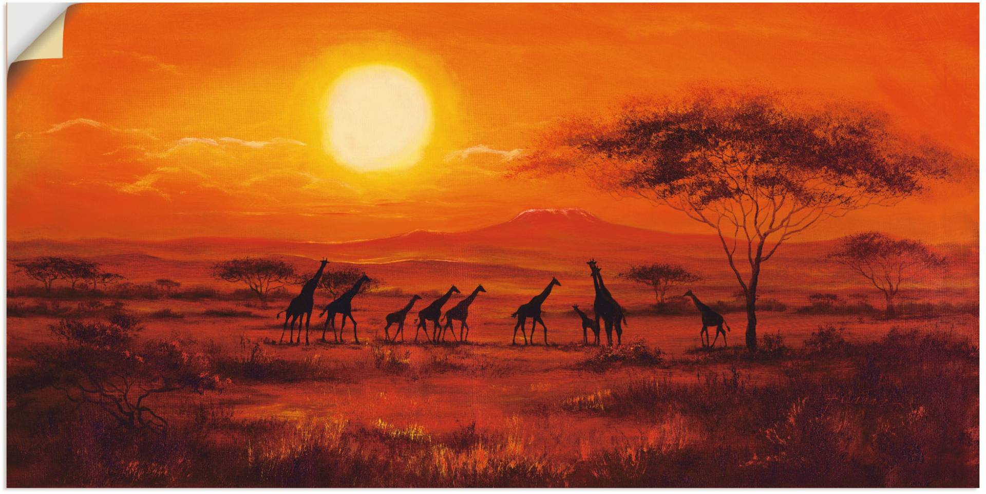 Artland Wandbild »Giraffenherde«, Afrika, (1 St.), als Poster, Wandaufkleber in verschied. Grössen von Artland