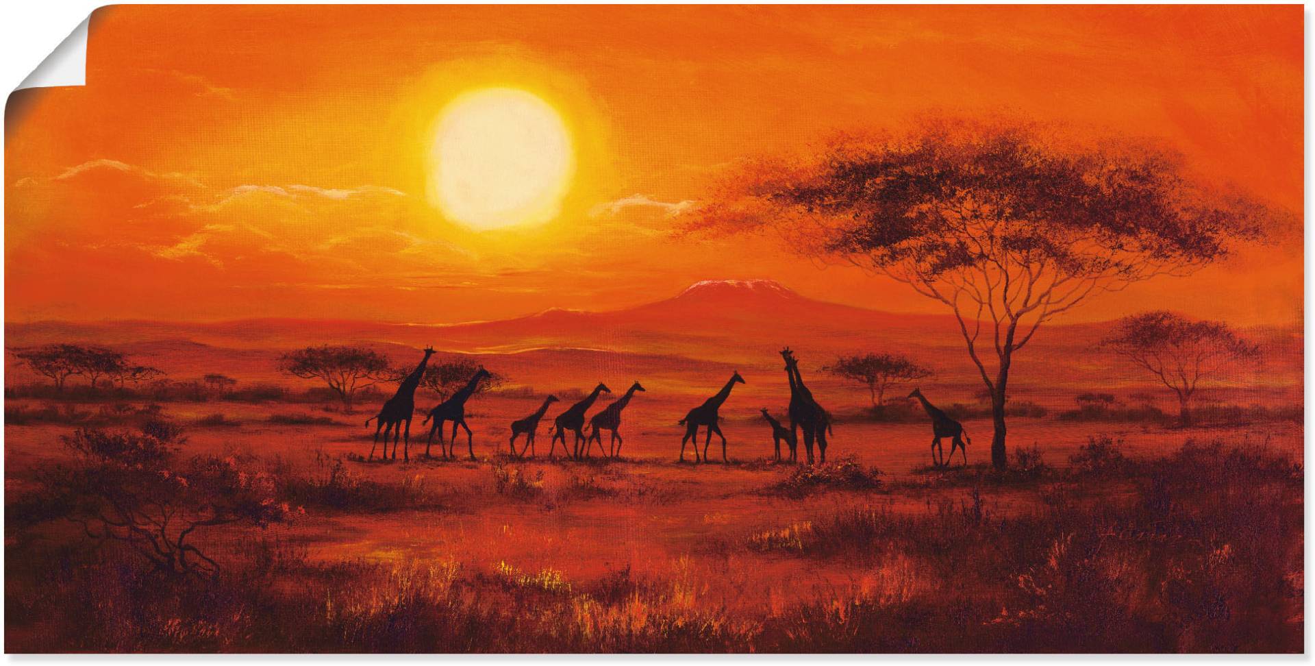 Artland Wandbild »Giraffenherde«, Afrika, (1 St.), als Poster, Wandaufkleber in verschied. Grössen von Artland