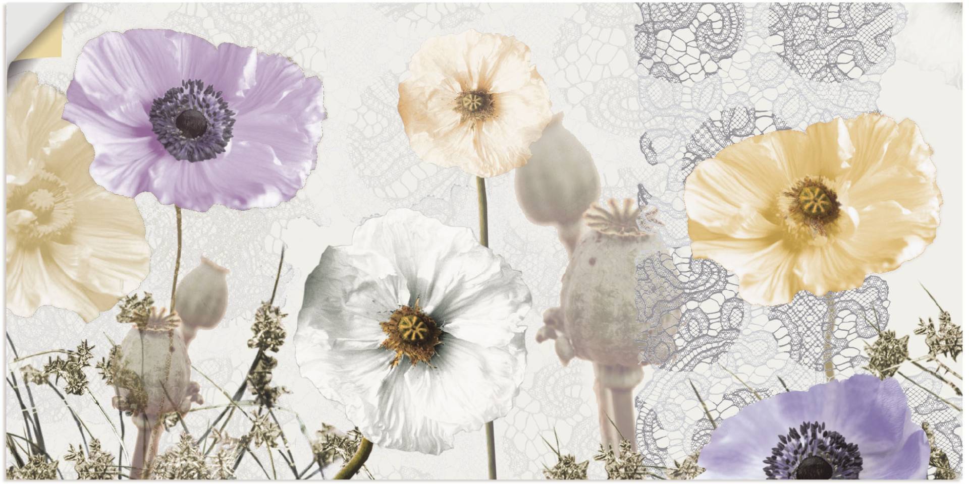 Artland Wandbild »Glänzende Mohnblumen«, Blumen, (1 St.), als Alubild, Outdoorbild, Leinwandbild, Wandaufkleber, versch. Grössen von Artland