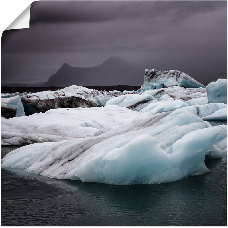 Artland Wandbild »Gletscherlagune Jökulsárlón, Island«, Bilder von der Arktis, (1 St.), als Alubild, Leinwandbild, Wandaufkleber oder Poster in versch. Grössen von Artland