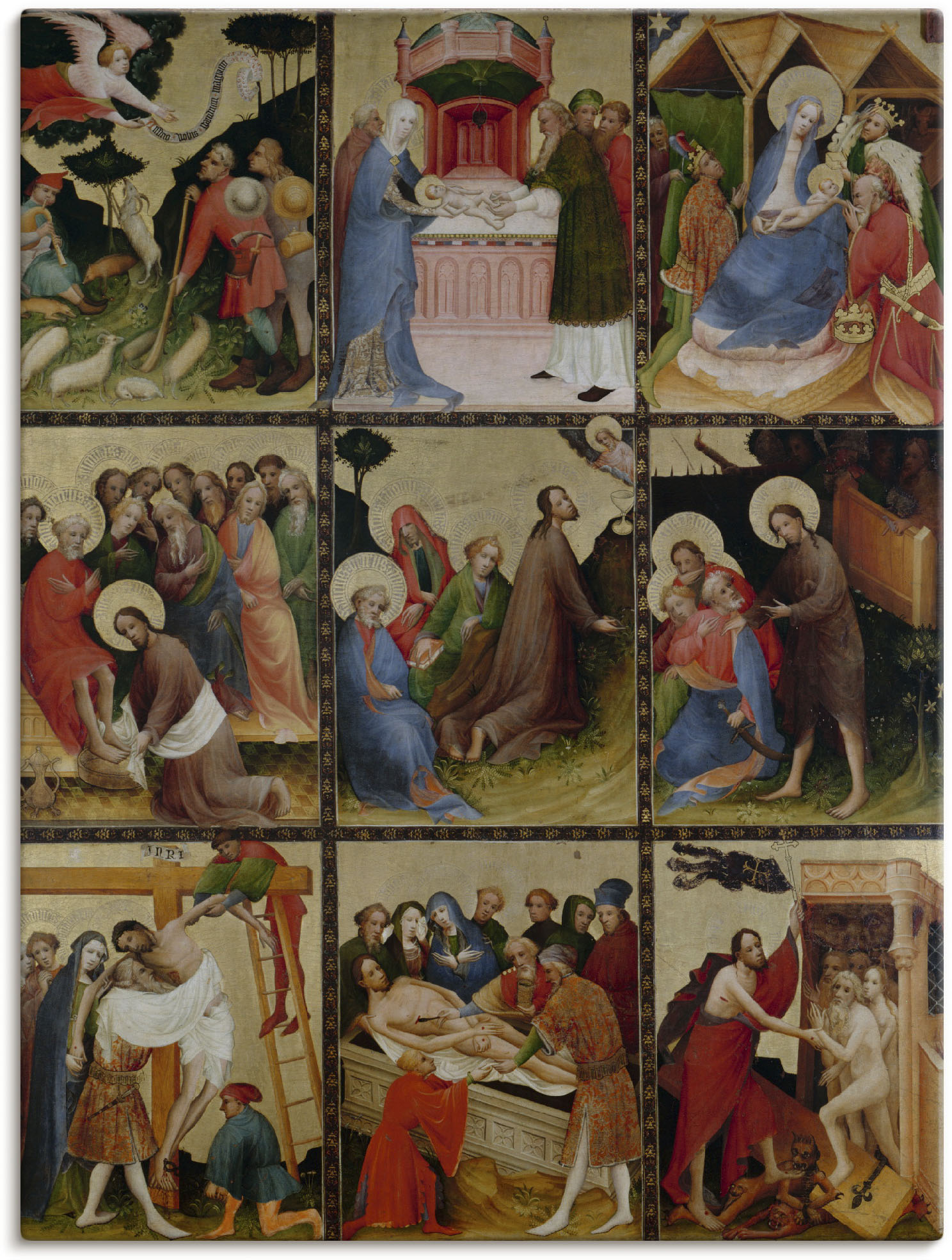 Artland Wandbild »Goldene Tafel. Innenflügel I«, Religion, (1 St.), als Leinwandbild, Wandaufkleber oder Poster in versch. Grössen von Artland