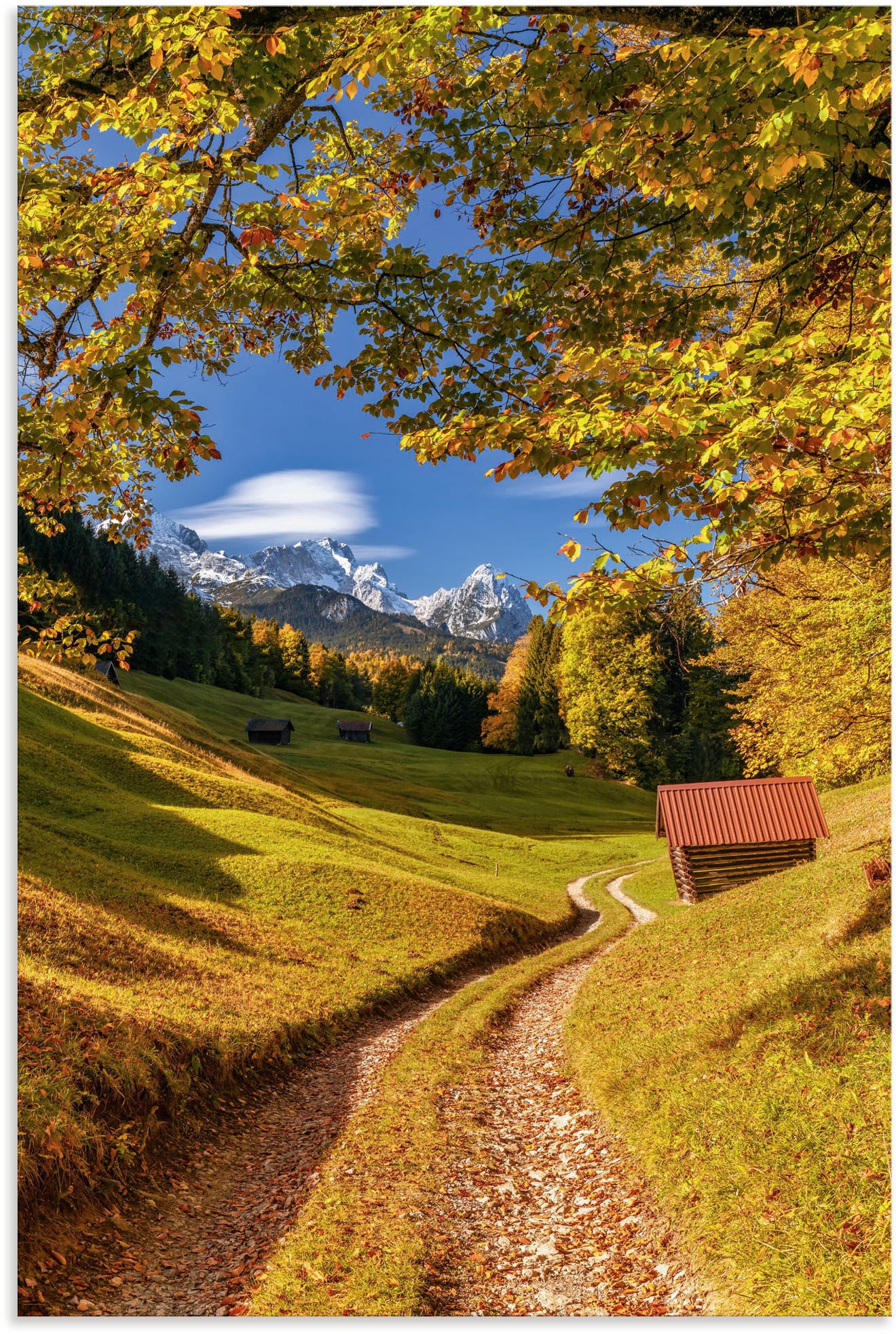 Artland Wandbild »Goldener Herbs Oberbayern«, Vier Jahreszeiten Bilder, (1 St.), als Alubild, Leinwandbild, Wandaufkleber oder Poster in versch. Grössen von Artland