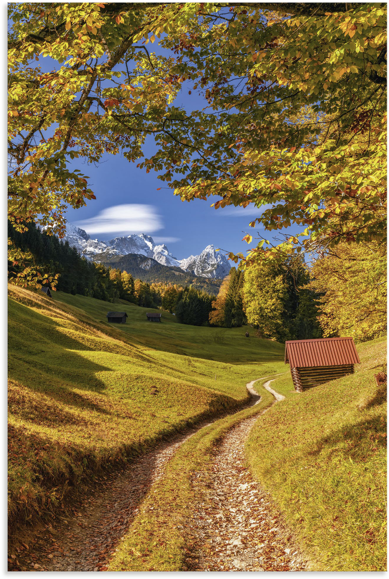 Artland Wandbild »Goldener Herbs Oberbayern«, Vier Jahreszeiten Bilder, (1 St.), als Alubild, Leinwandbild, Wandaufkleber oder Poster in versch. Grössen von Artland