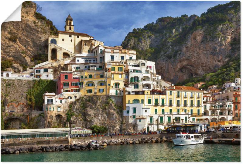 Artland Wandbild »Hafen von Amalfi an der Amalfiküste«, Italien, (1 St.), als Alubild, Outdoorbild, Leinwandbild, Poster in verschied. Grössen von Artland