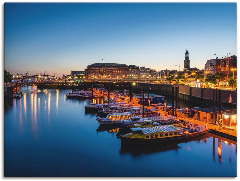 Artland Wandbild »Hamburg Hafen Panorama mit Michel«, Deutschland, (1 St.), als Alubild, Outdoorbild, Leinwandbild, Poster in verschied. Grössen von Artland