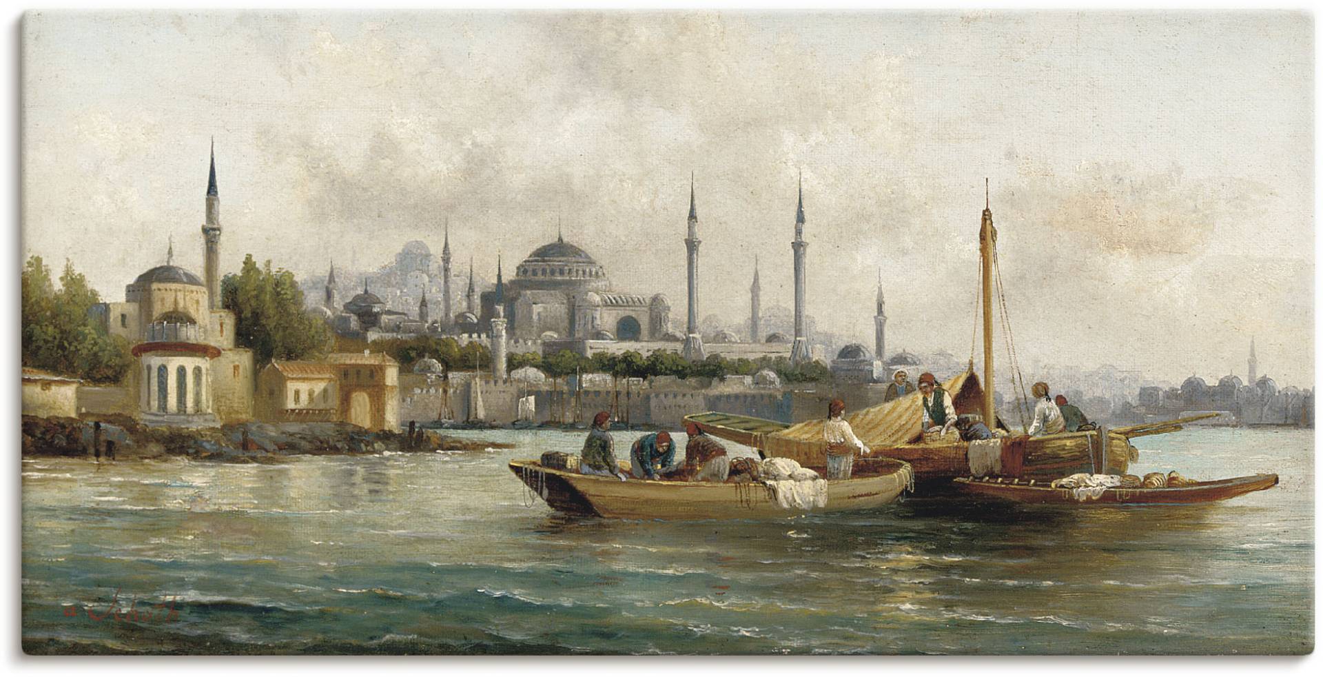 Artland Wandbild »Handelsschiffe vor Hagia Sophia«, Boote & Schiffe, (1 St.), als Leinwandbild, Poster, Wandaufkleber in verschied. Grössen von Artland