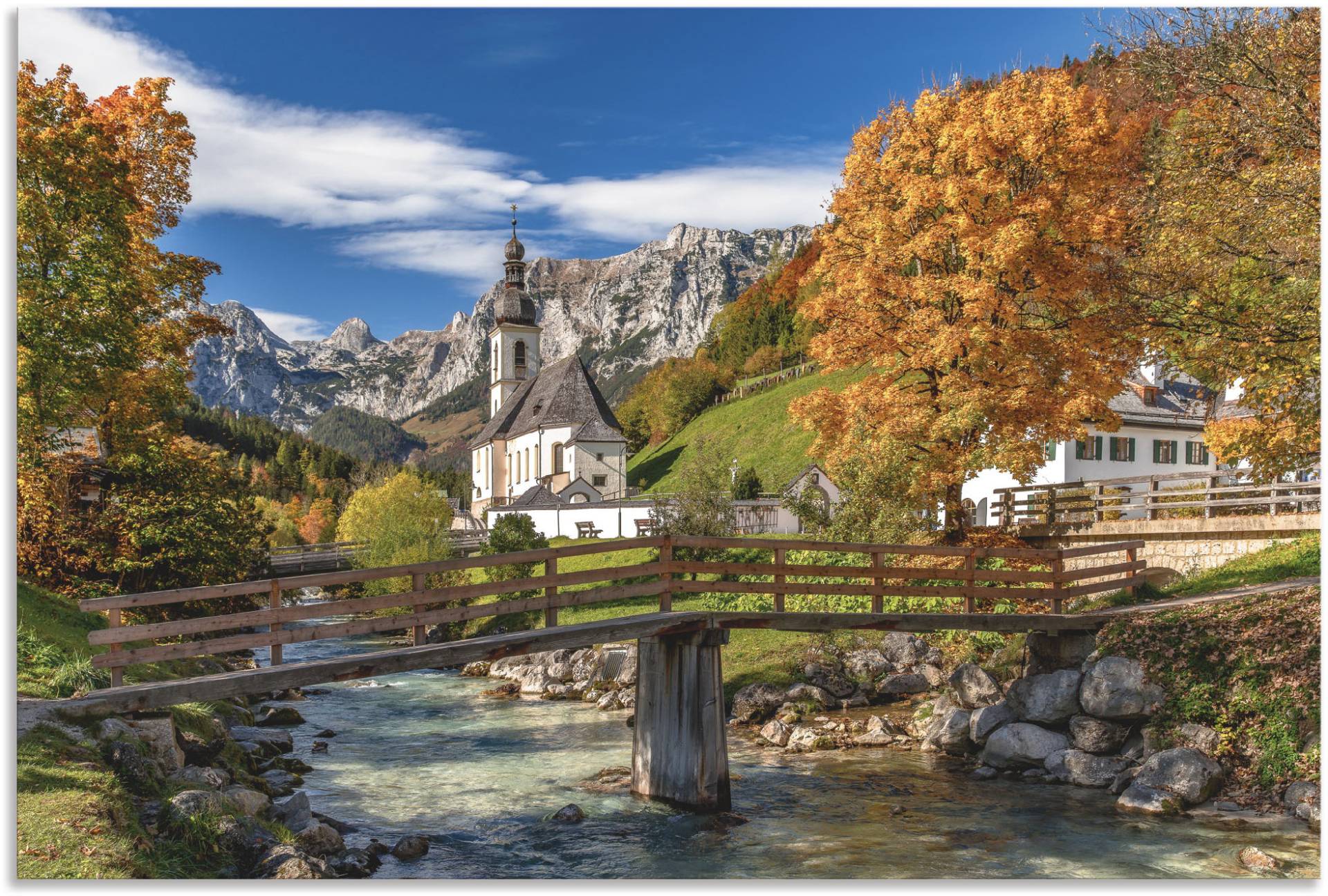 Artland Wandbild »Herbst im Berchtesgadener Land«, Berge & Alpenbilder, (1 St.), als Alubild, Leinwandbild, Wandaufkleber oder Poster in versch. Grössen von Artland