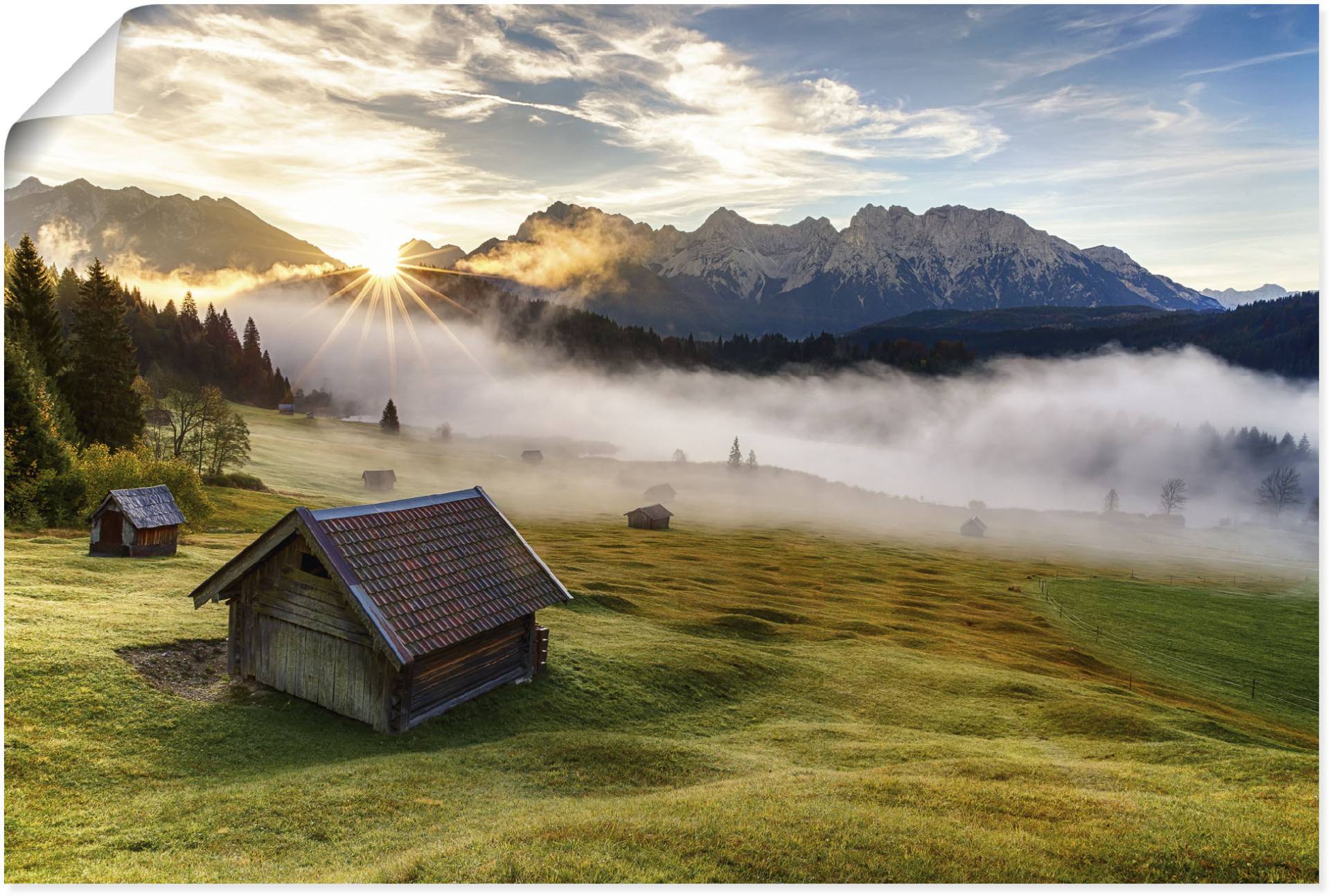 Artland Wandbild »Herbst in Bayern«, Berge & Alpenbilder, (1 St.), als Alubild, Outdoorbild, Leinwandbild, Wandaufkleber, versch. Grössen von Artland