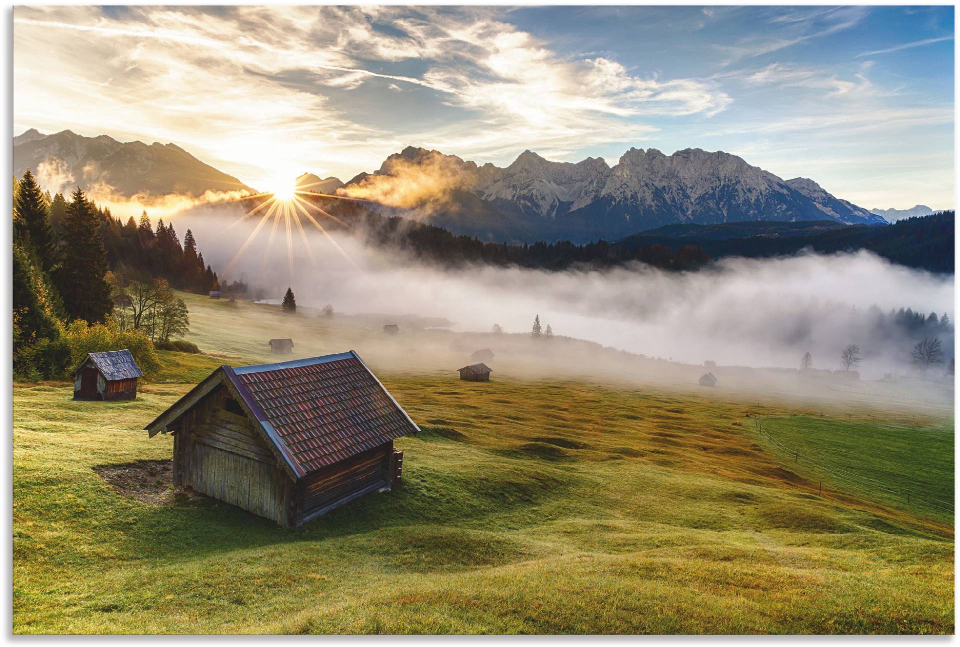 Artland Wandbild »Herbst in Bayern«, Berge & Alpenbilder, (1 St.), als Alubild, Outdoorbild, Leinwandbild, Wandaufkleber, versch. Grössen von Artland