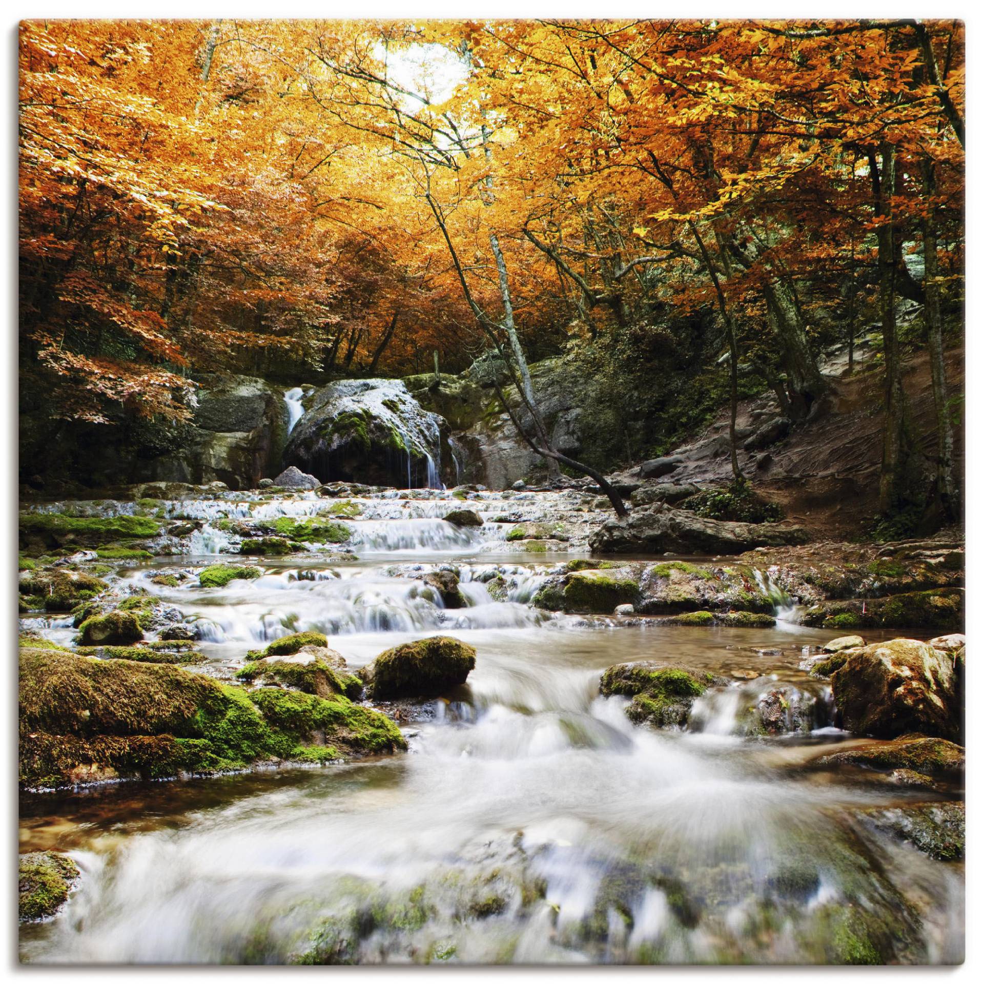 Artland Wandbild »Herbstlicher Wasserfall«, Gewässer, (1 St.), als Poster, Wandaufkleber in verschied. Grössen von Artland