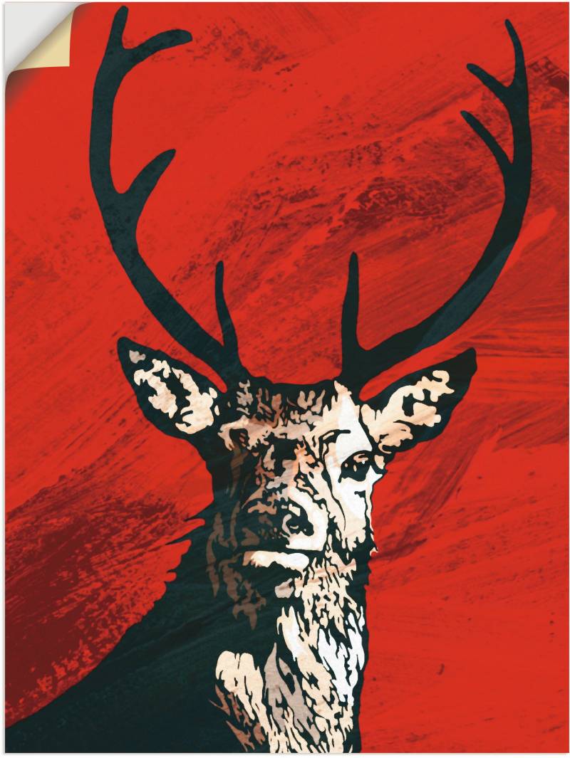 Artland Wandbild »Hirsch«, Wildtiere, (1 St.), als Leinwandbild, Poster in verschied. Grössen von Artland