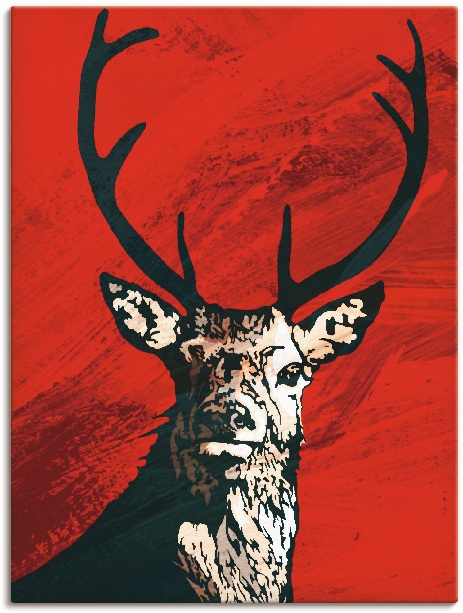 Artland Wandbild »Hirsch«, Wildtiere, (1 St.), als Leinwandbild, Poster in verschied. Grössen von Artland