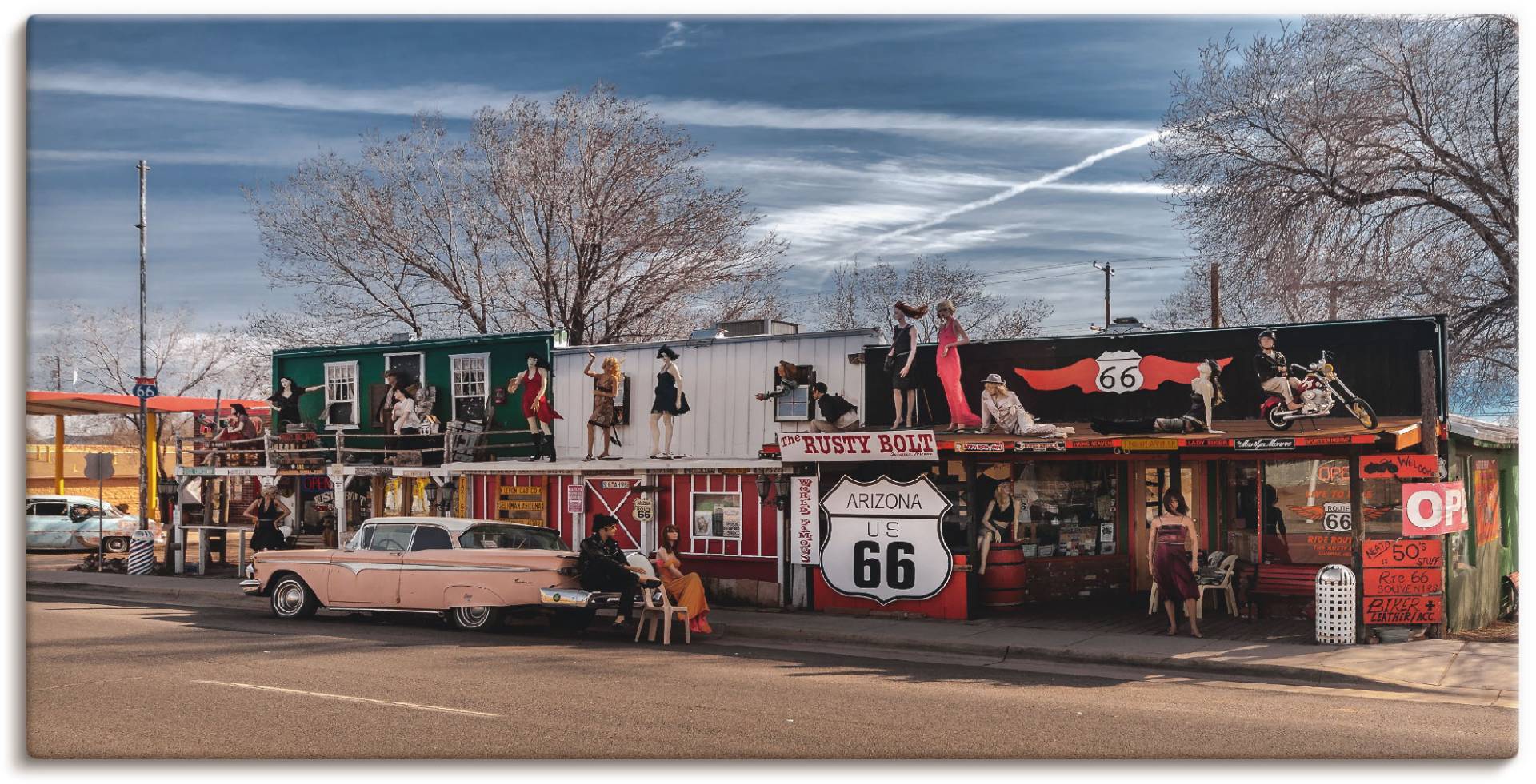 Artland Wandbild »Historische Route 66 in Seligman«, Amerika, (1 St.), als Leinwandbild, Poster in verschied. Grössen Artland Wandbild »Historische Route 66 in Seligman«, Amerika, (1 St.), als Leinwandbild, Poster in verschied. Grössen von Artland