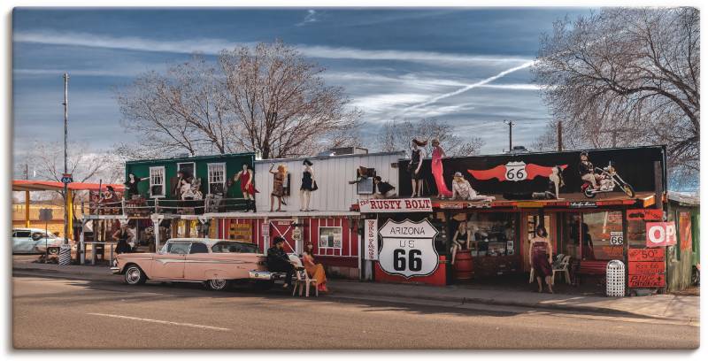 Artland Wandbild »Historische Route 66 in Seligman«, Amerika, (1 St.), als Leinwandbild, Poster in verschied. Grössen von Artland