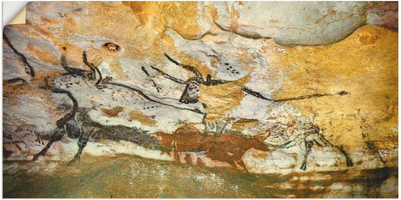 Artland Wandbild »Höhle von Lascaux Stiere«, Wildtiere, (1 St.), als Leinwandbild, Poster, Wandaufkleber in verschied. Grössen von Artland