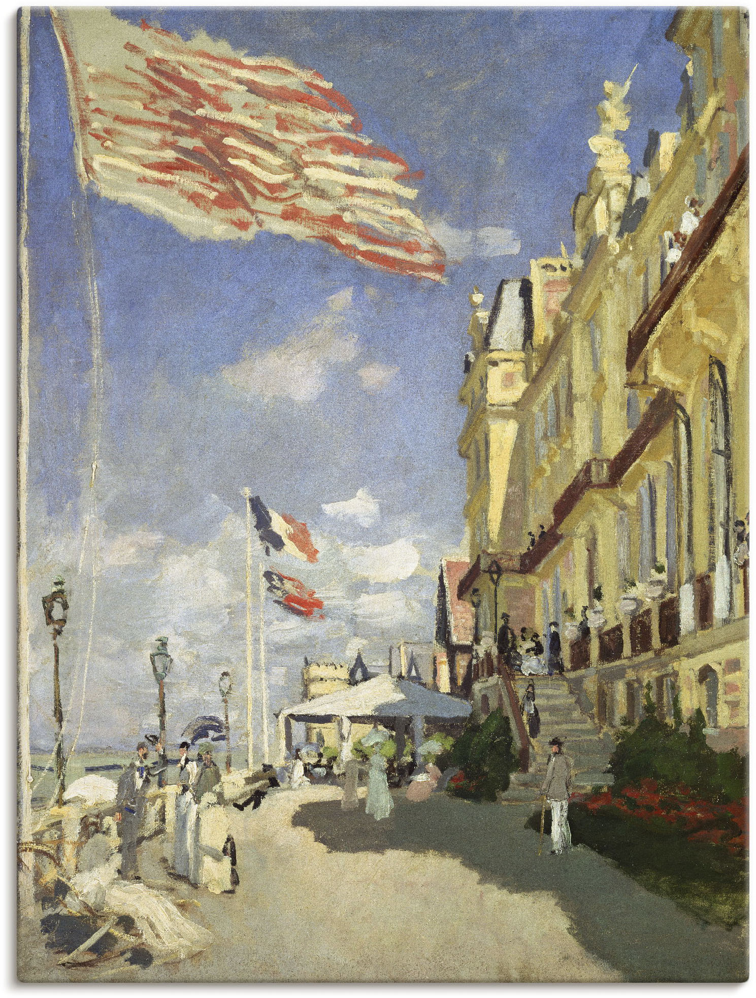 Artland Leinwandbild »Hotel des Roches Noires in Trouville«, Frankreich, (1 St.), auf Keilrahmen gespannt von Artland