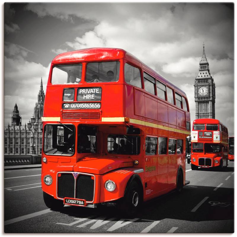 Artland Wandbild »Houses of Parliament & Red Buses«, Grossbritannien, (1 St.), als Alubild, Leinwandbild, Wandaufkleber oder Poster in versch. Grössen von Artland