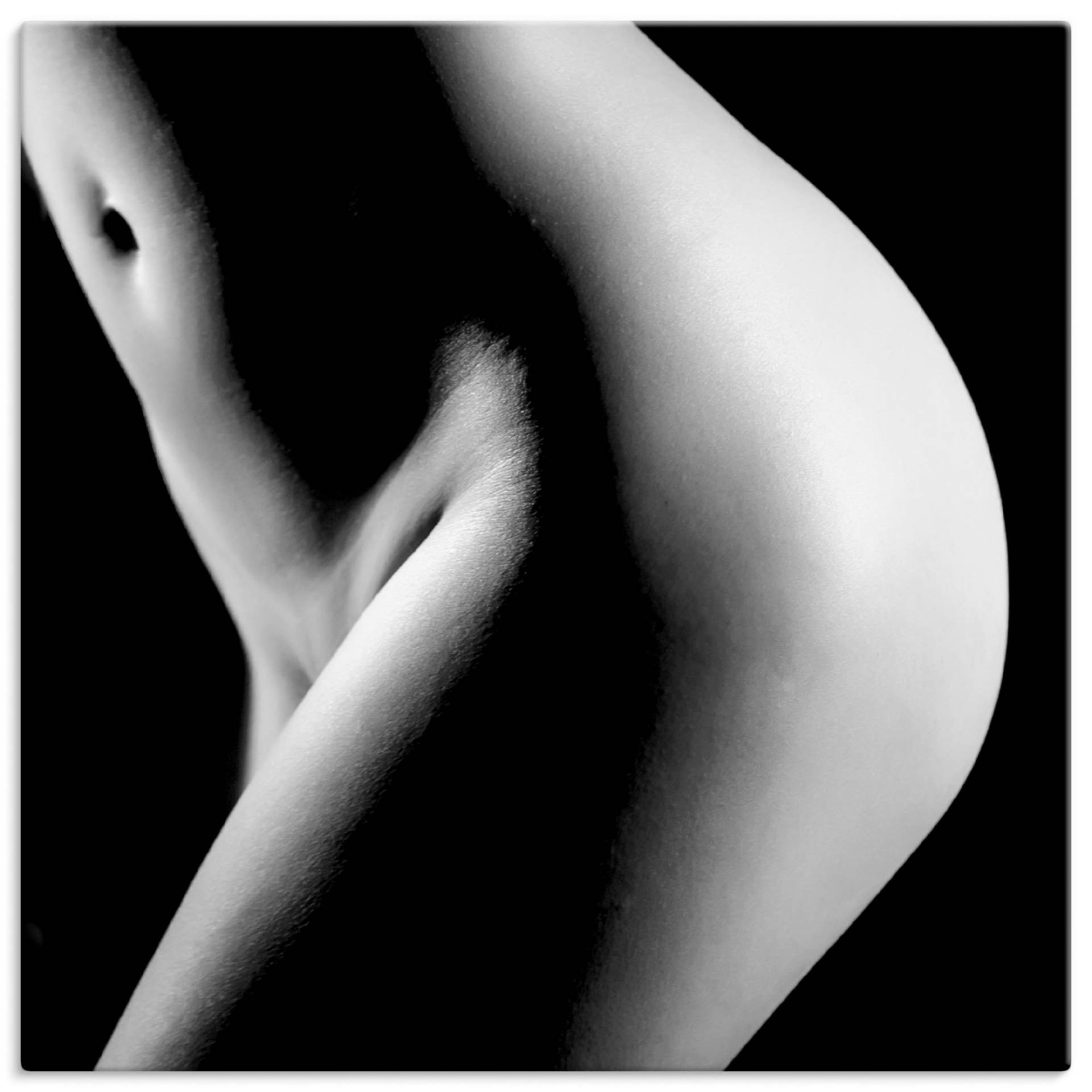 Artland Leinwandbild »Hübsche junge nackte Frau_schwarz/weiss«, Frau, (1 St.), auf Keilrahmen gespannt Artland Leinwandbild »Hübsche junge nackte Frau_schwarz/weiss«, Frau, (1 St.), auf Keilrahmen gespannt von Artland