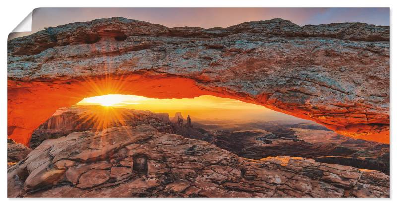 Artland Wandbild »Iconic Mesa Arch«, Felsen, (1 St.), als Alubild, Outdoorbild, Leinwandbild, Poster in verschied. Grössen von Artland