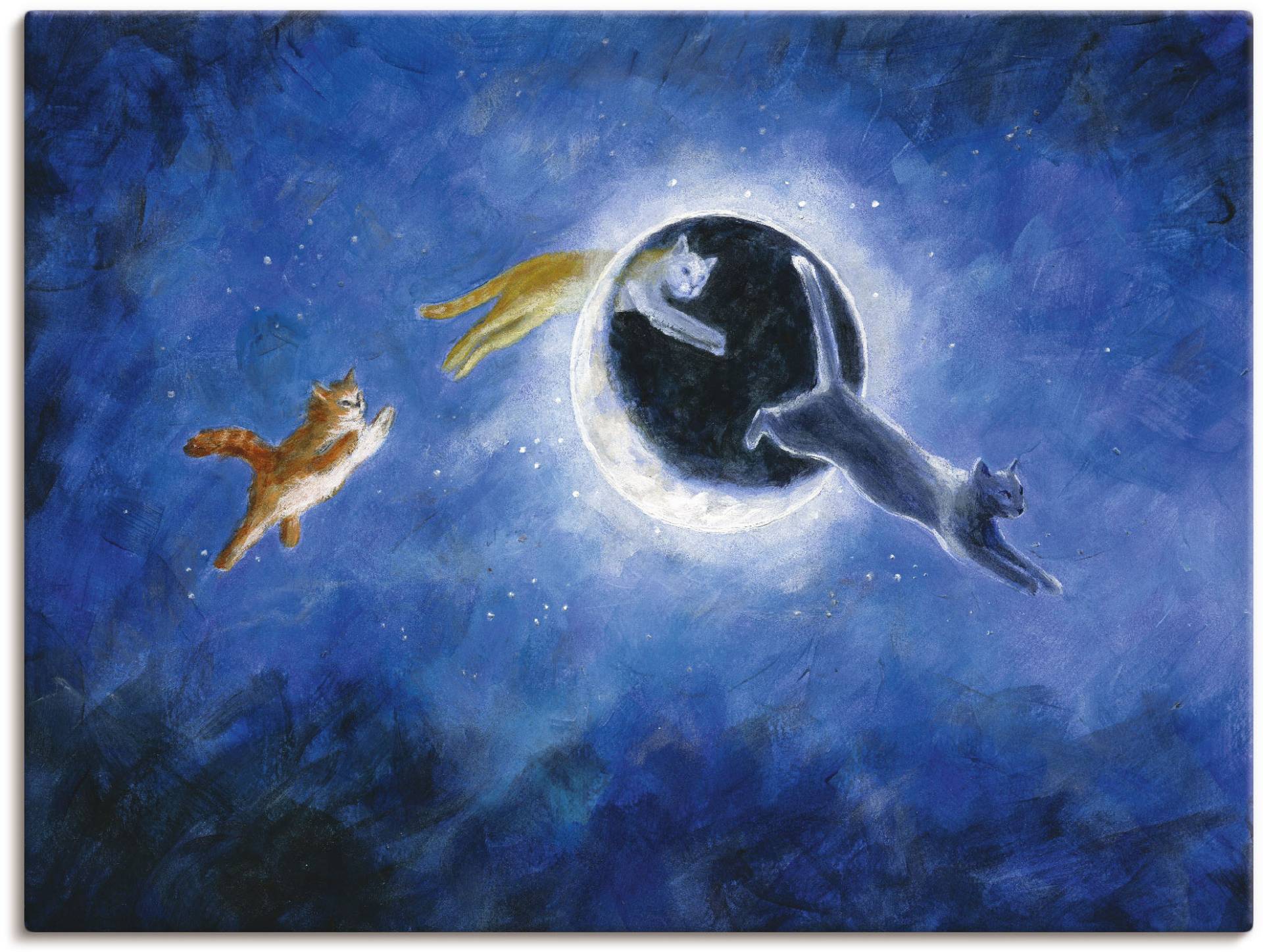 Artland Wandbild »In der Nacht sind alle Katzen grau«, Haustiere, (1 St.), als Leinwandbild, Poster in verschied. Grössen von Artland