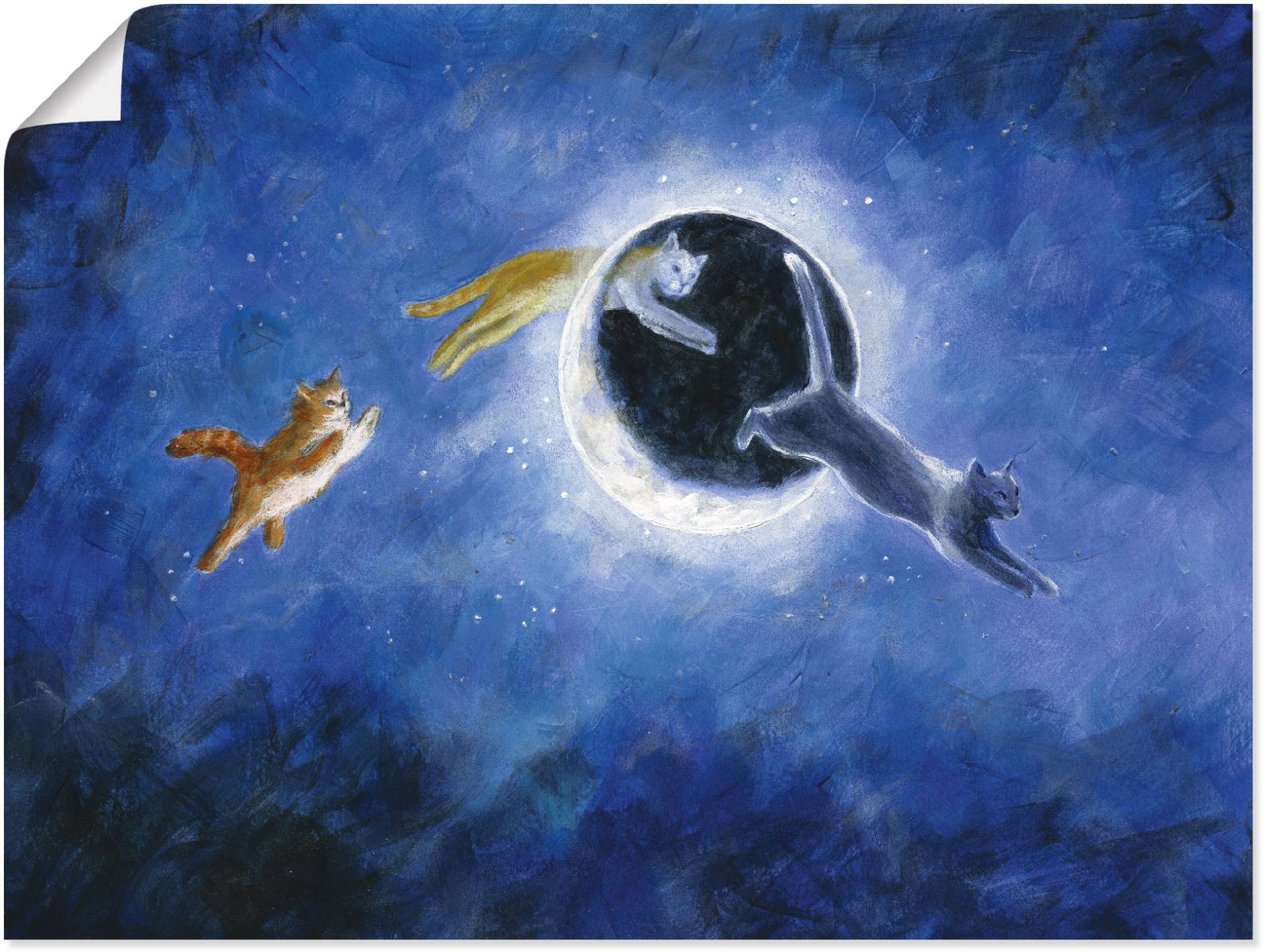 Artland Wandbild »In der Nacht sind alle Katzen grau«, Haustiere, (1 St.), als Leinwandbild, Poster in verschied. Grössen von Artland