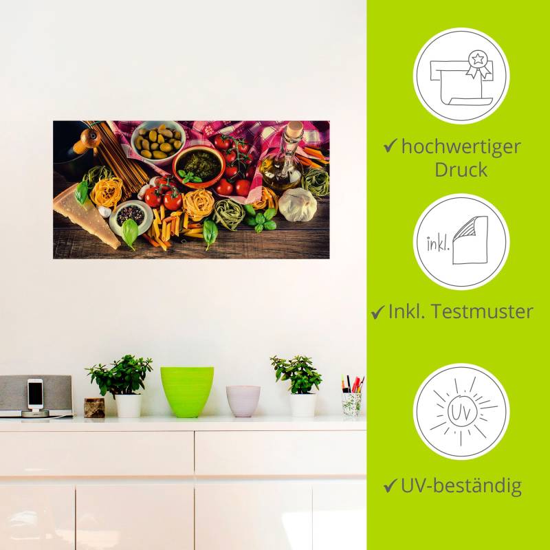 Artland Wandbild »Italienisch mediterrane Lebensmittel«, Lebensmittel, (1 St.), als Alubild, Outdoorbild, Leinwandbild, Poster, Wandaufkleber von Artland