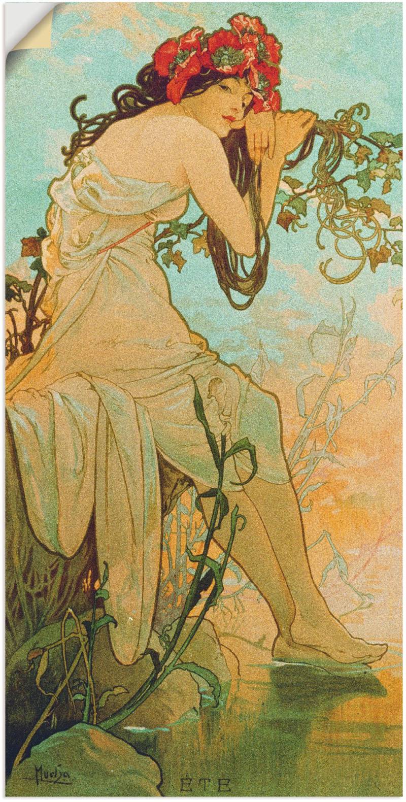 Artland Wandbild »Jahreszeiten: Sommer. 1896.«, Frau, (1 St.), als Alubild, Leinwandbild, Wandaufkleber oder Poster in versch. Grössen von Artland