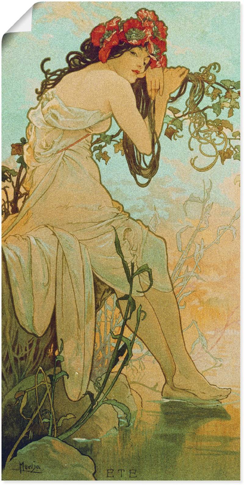 Artland Wandbild »Jahreszeiten: Sommer. 1896.«, Frau, (1 St.), als Alubild, Leinwandbild, Wandaufkleber oder Poster in versch. Grössen von Artland