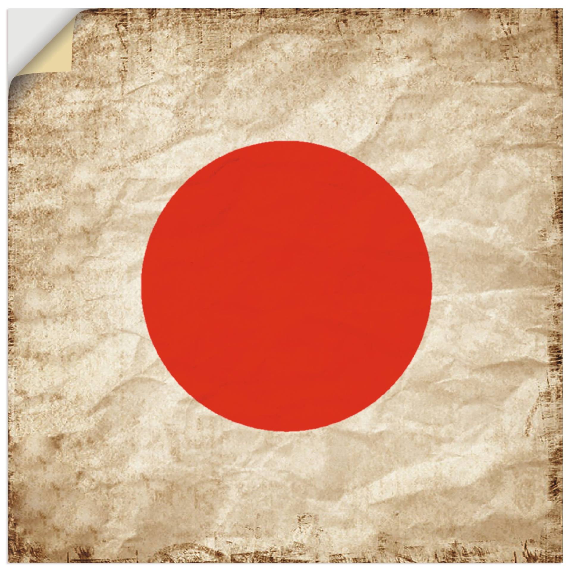 Artland Wandbild »Japanische Flagge Japan Symbol«, Zeichen, (1 St.), als Leinwandbild, Wandaufkleber in verschied. Grössen von Artland