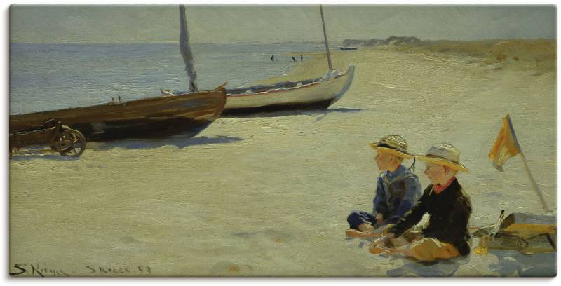 Artland Wandbild »Jungen am Strand von Skagen. 1893«, Kind, (1 St.), als Leinwandbild, Wandaufkleber oder Poster in versch. Grössen von Artland