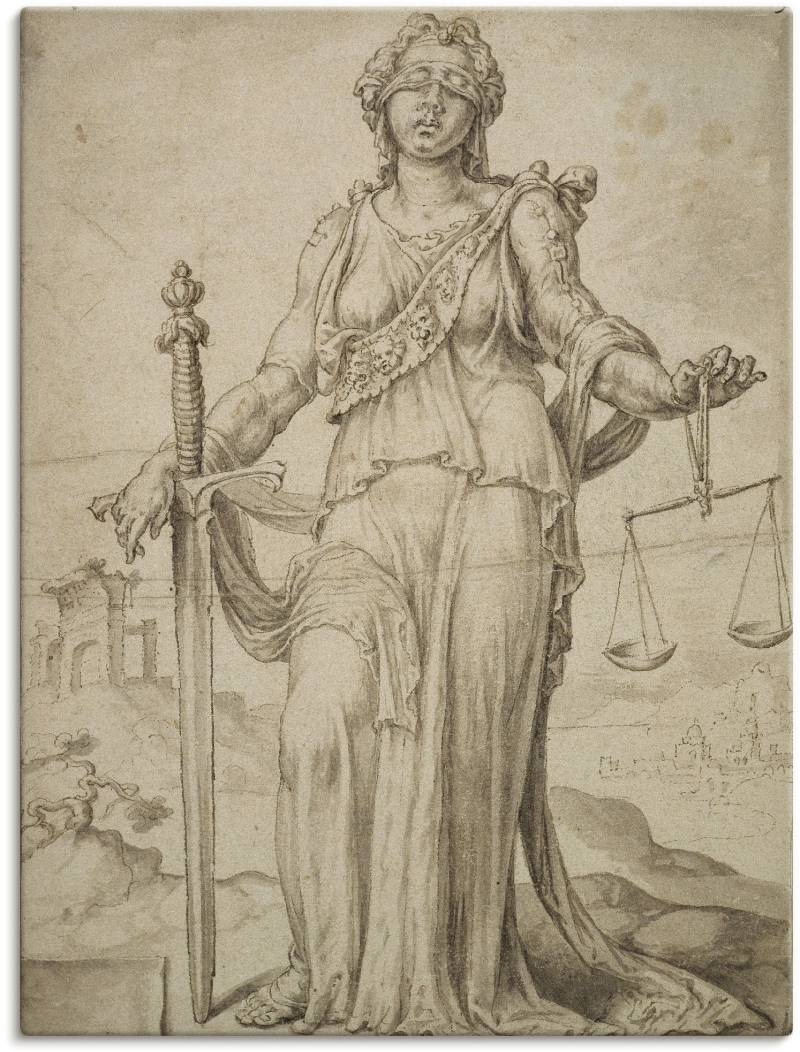 Artland Wandbild »Justitia.«, Frau, (1 St.), als Leinwandbild, Wandaufkleber oder Poster in versch. Grössen von Artland