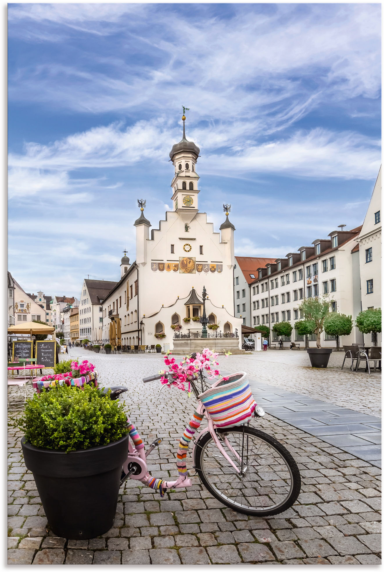 Artland Wandbild »KEMPTEN Rathaus und Rathausplatz«, Deutschland, (1 St.), als Alubild, Leinwandbild, Wandaufkleber oder Poster in versch. Grössen von Artland