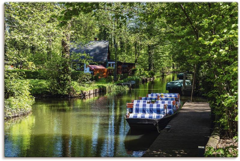 Artland Leinwandbild »Kahn im Spreewald in Lehde«, Boote & Schiffe, (1 St.), auf Keilrahmen gespannt von Artland