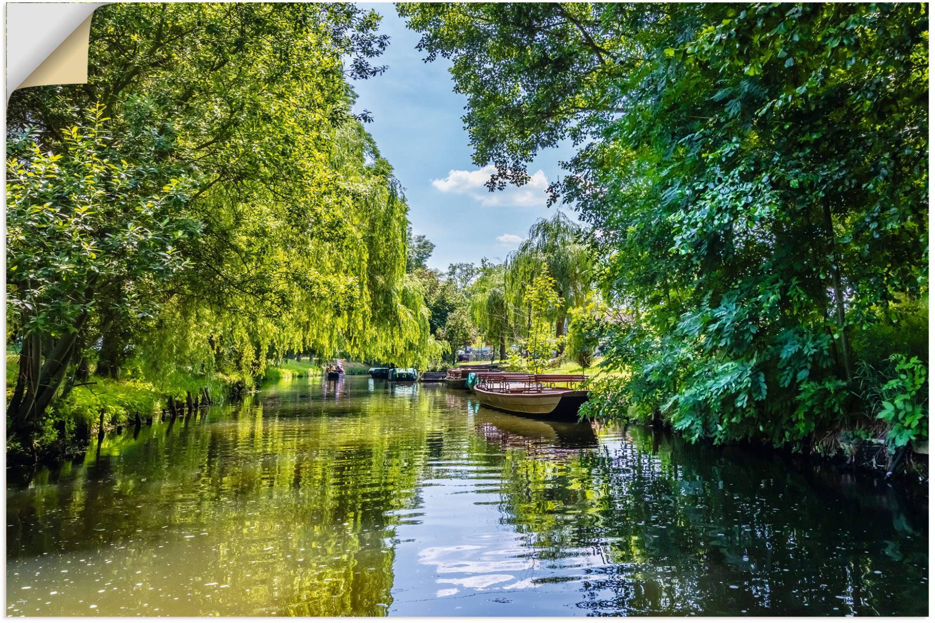 Artland Wandbild »Kahnfahrt durch die Fliesse im Spreewald«, Gewässer, (1 St.), als Leinwandbild in verschied. Grössen von Artland