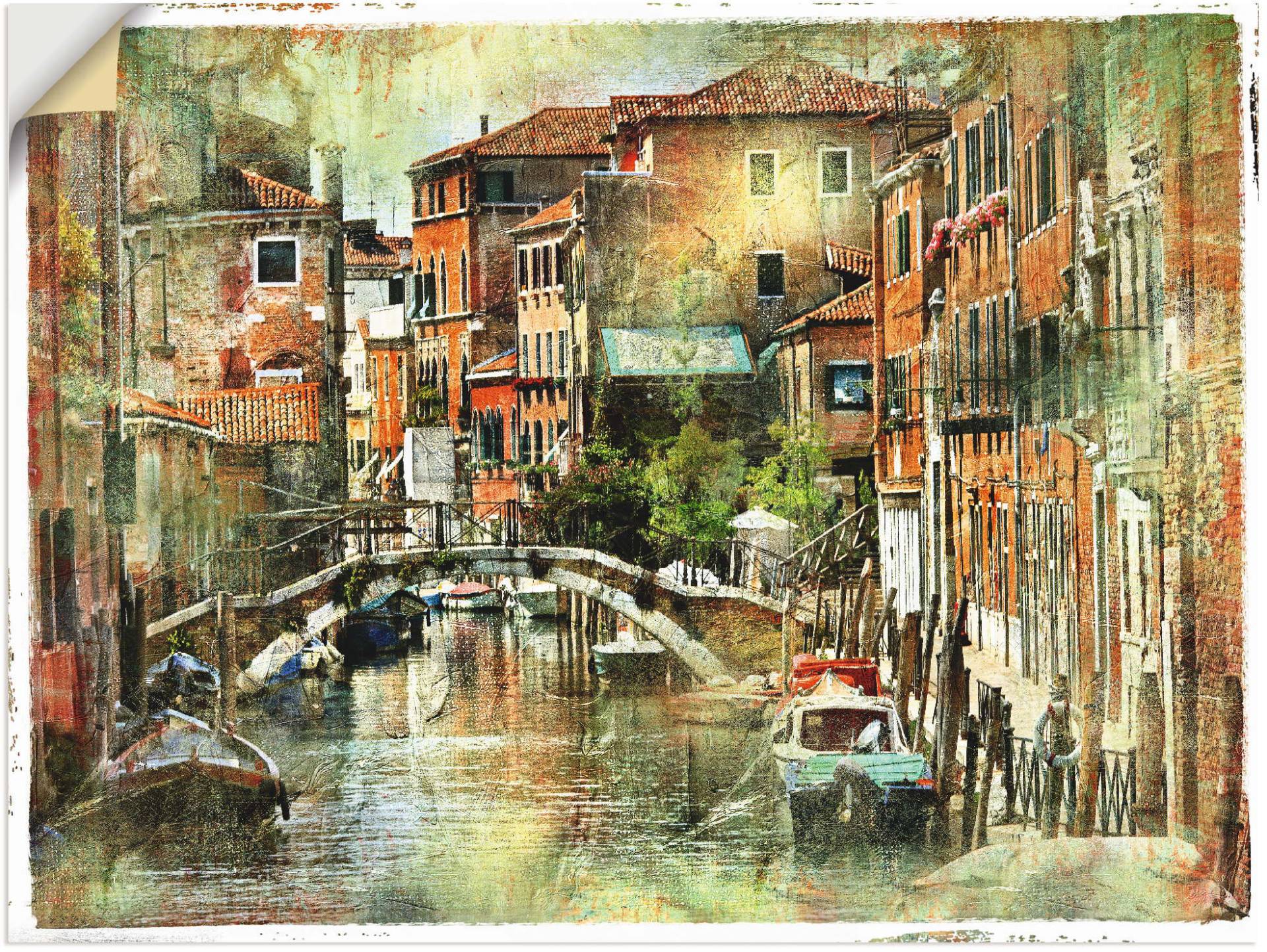 Artland Wandbild »Kanal in Venedig«, Italien, (1 St.), als Leinwandbild, Poster, Wandaufkleber in verschied. Grössen von Artland