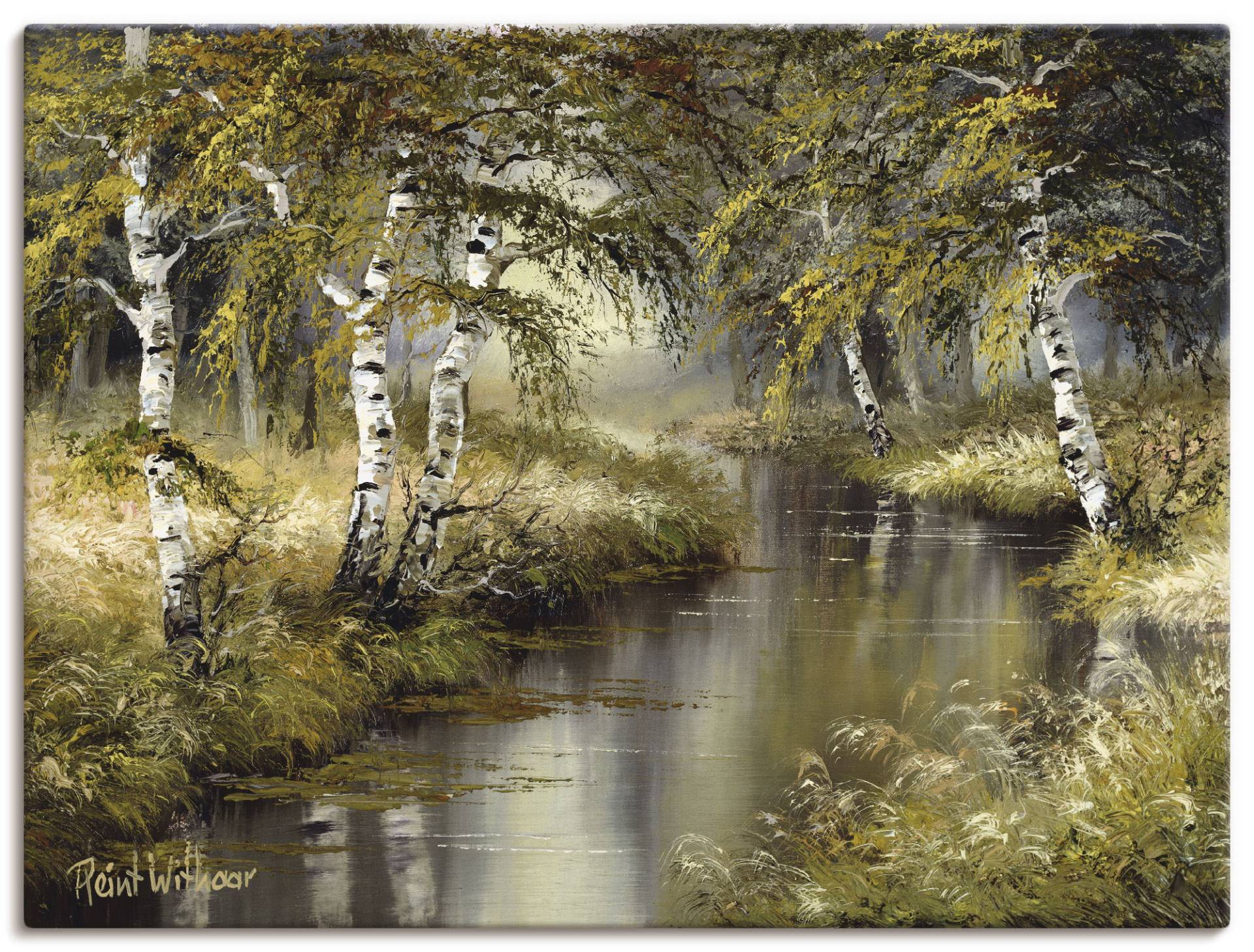 Artland Wandbild »Kanal tief im Wald«, Wald, (1 St.), als Leinwandbild, Poster, Wandaufkleber in verschied. Grössen von Artland