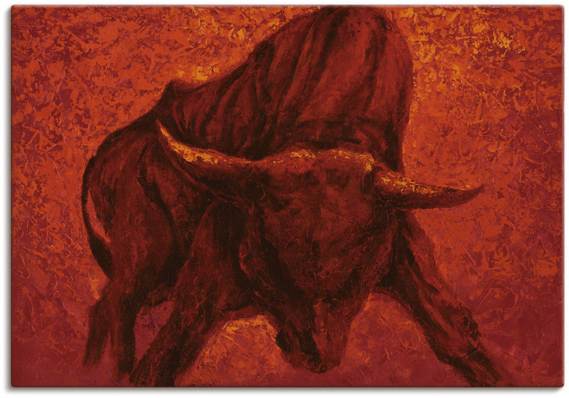 Artland Wandbild »Katalanischer Stier«, Wildtiere, (1 St.), als Alubild, Outdoorbild, Leinwandbild, Poster, Wandaufkleber von Artland