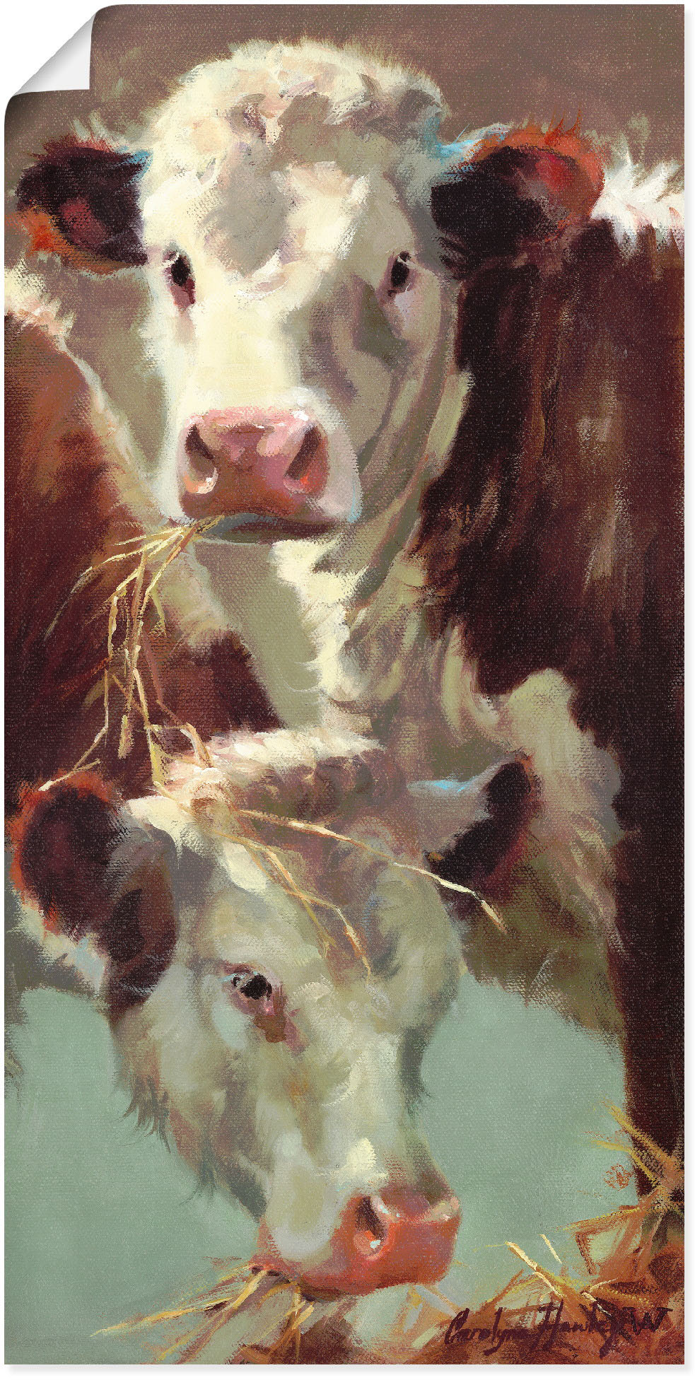 Artland Wandbild »Kauen und Schlucken«, Haustiere, (1 St.), als Alubild, Outdoorbild, Leinwandbild, Poster in verschied. Grössen von Artland